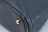 Authentic GUCCI Bamboo 2way Hand Shoulder Bag Leather Navy Blue Junk 0929I