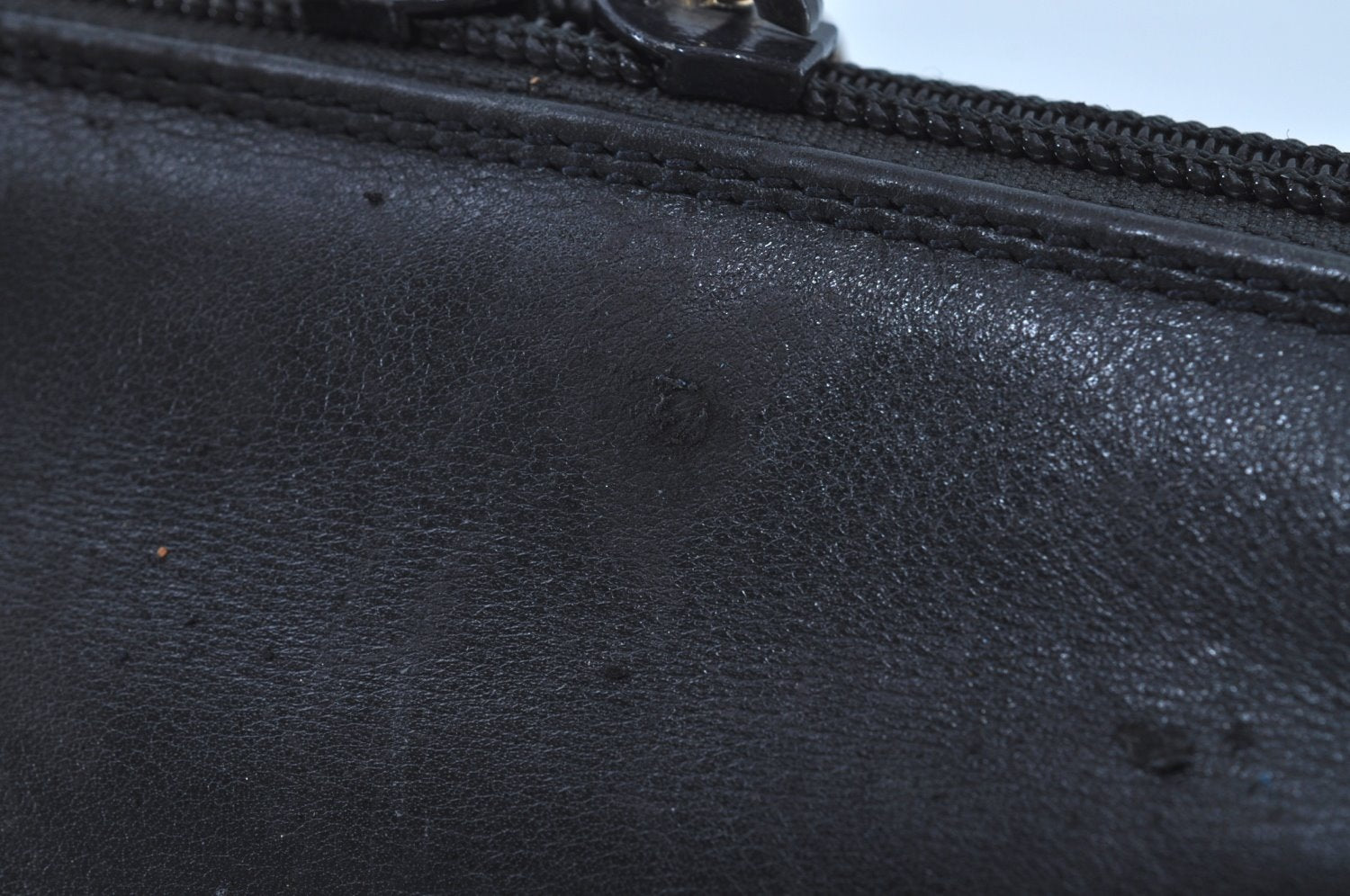 Authentic GUCCI Bamboo 2way Hand Shoulder Bag Leather Navy Blue Junk 0929I