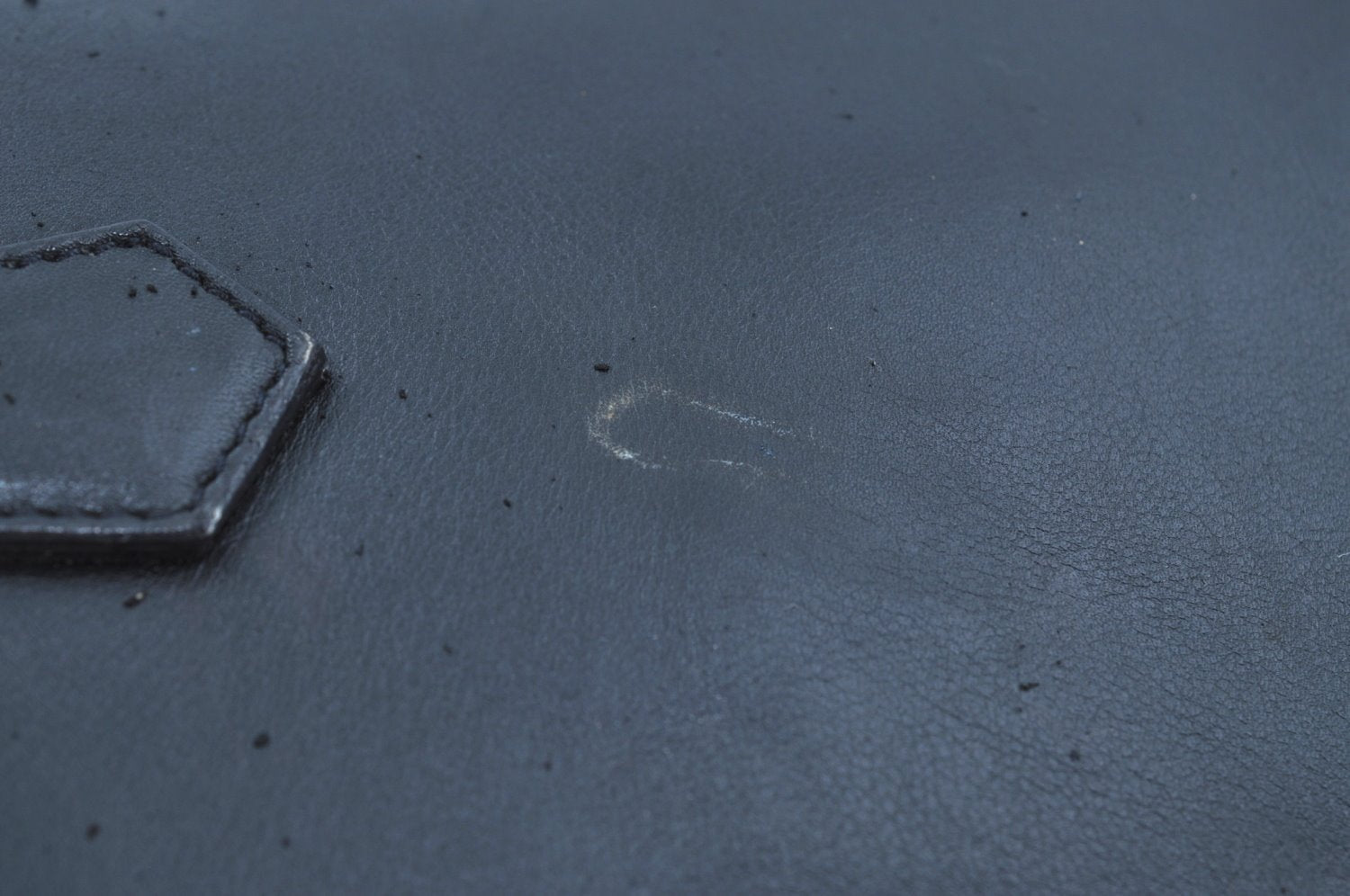 Authentic GUCCI Bamboo 2way Hand Shoulder Bag Leather Navy Blue Junk 0929I