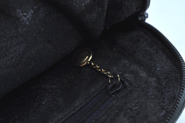 Authentic GUCCI Bamboo 2way Hand Shoulder Bag Leather Navy Blue Junk 0929I