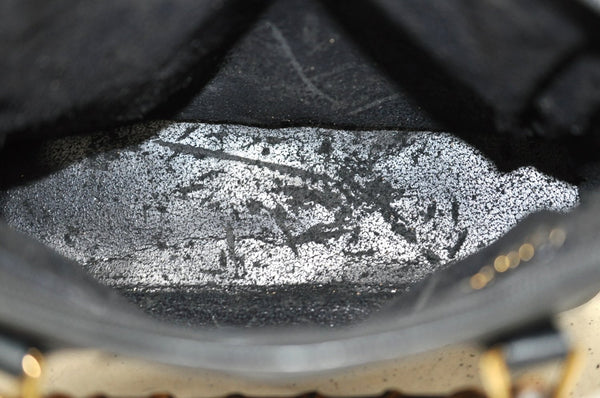 Authentic GUCCI Bamboo 2way Hand Shoulder Bag Leather Navy Blue Junk 0929I