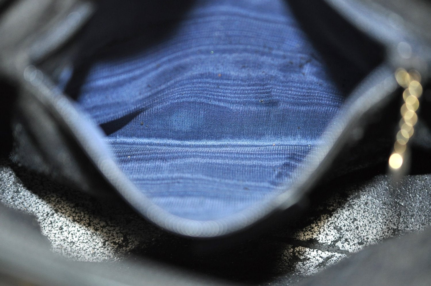 Authentic GUCCI Bamboo 2way Hand Shoulder Bag Leather Navy Blue Junk 0929I