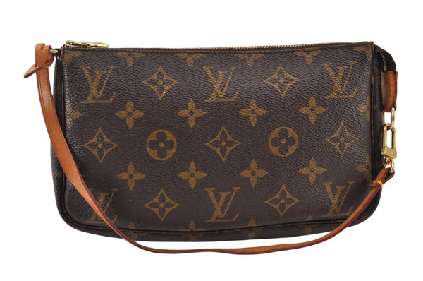 Authentic Louis Vuitton Monogram Pochette Accessoires Pouch M51980 LV 0929K