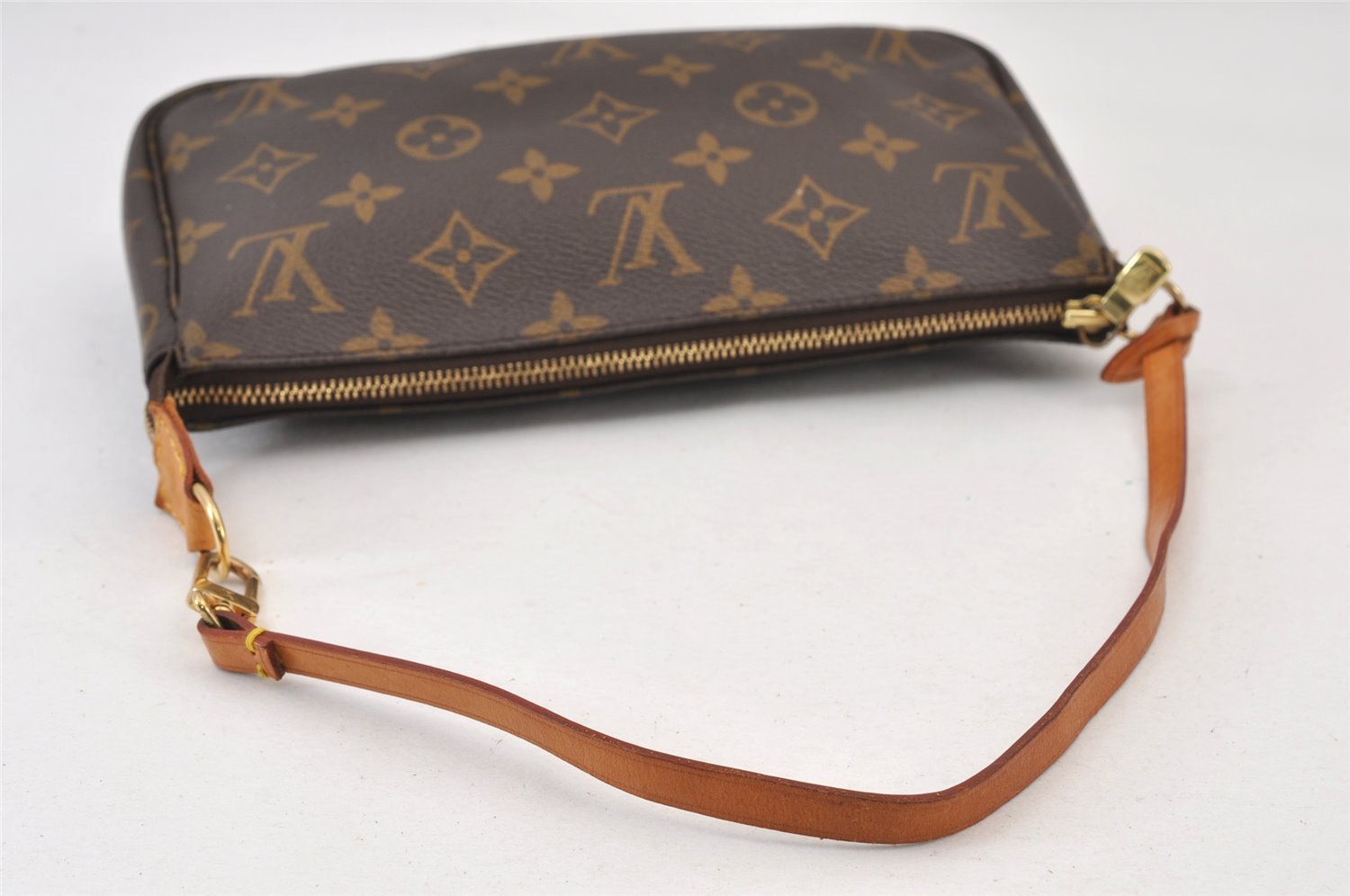 Authentic Louis Vuitton Monogram Pochette Accessoires Pouch M51980 LV 0929K