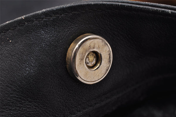 Authentic GUCCI Bamboo 2way Hand Shoulder Bag Purse Leather Black Junk 0930I