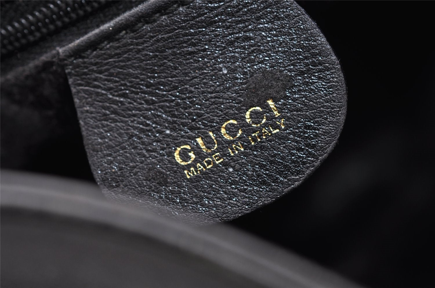 Authentic GUCCI Bamboo 2way Hand Shoulder Bag Purse Leather Black Junk 0930I