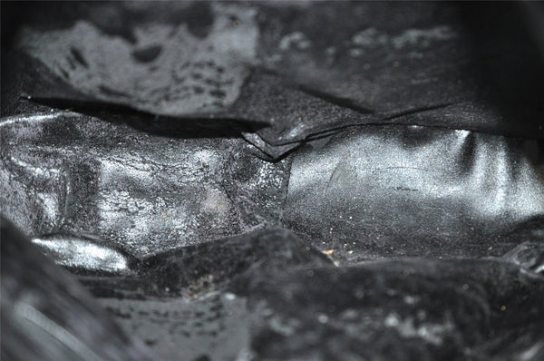 Authentic GUCCI Bamboo 2way Hand Shoulder Bag Purse Leather Black Junk 0930I