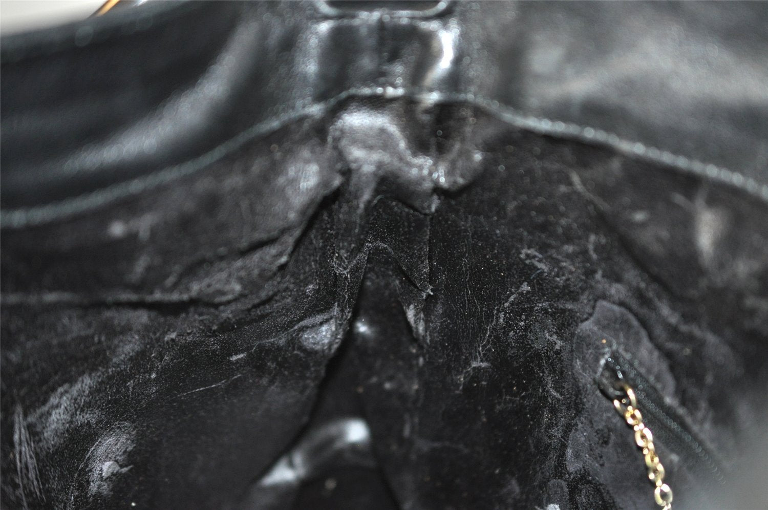 Authentic GUCCI Bamboo 2way Hand Shoulder Bag Purse Leather Black Junk 0930I