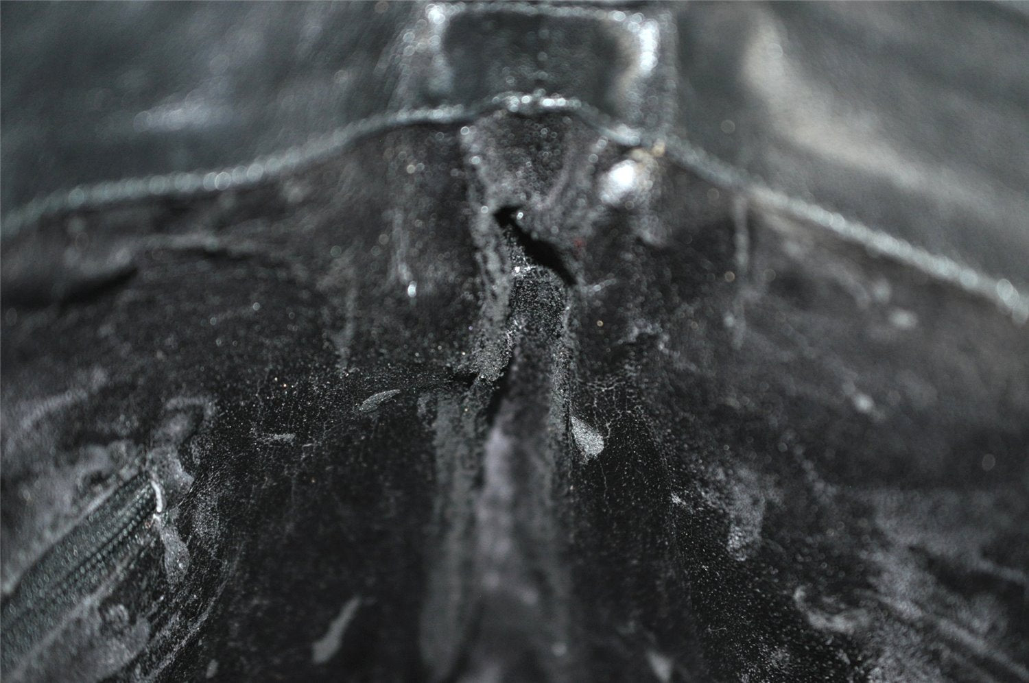 Authentic GUCCI Bamboo 2way Hand Shoulder Bag Purse Leather Black Junk 0930I