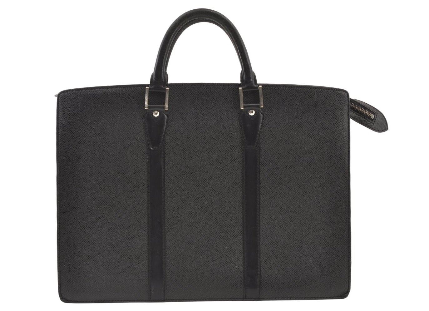 Auth Louis Vuitton Taiga Porte Documents Lozan 2Way Briefcase M30052 Black 0930K