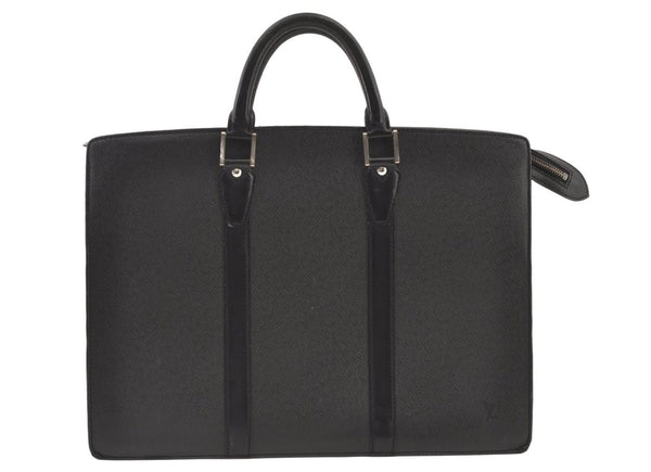 Auth Louis Vuitton Taiga Porte Documents Lozan 2Way Briefcase M30052 Black 0930K