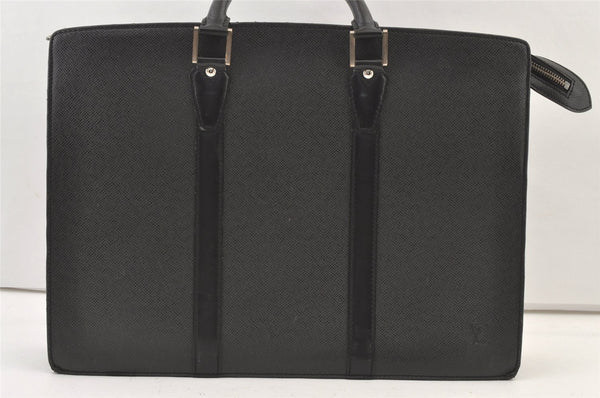 Auth Louis Vuitton Taiga Porte Documents Lozan 2Way Briefcase M30052 Black 0930K