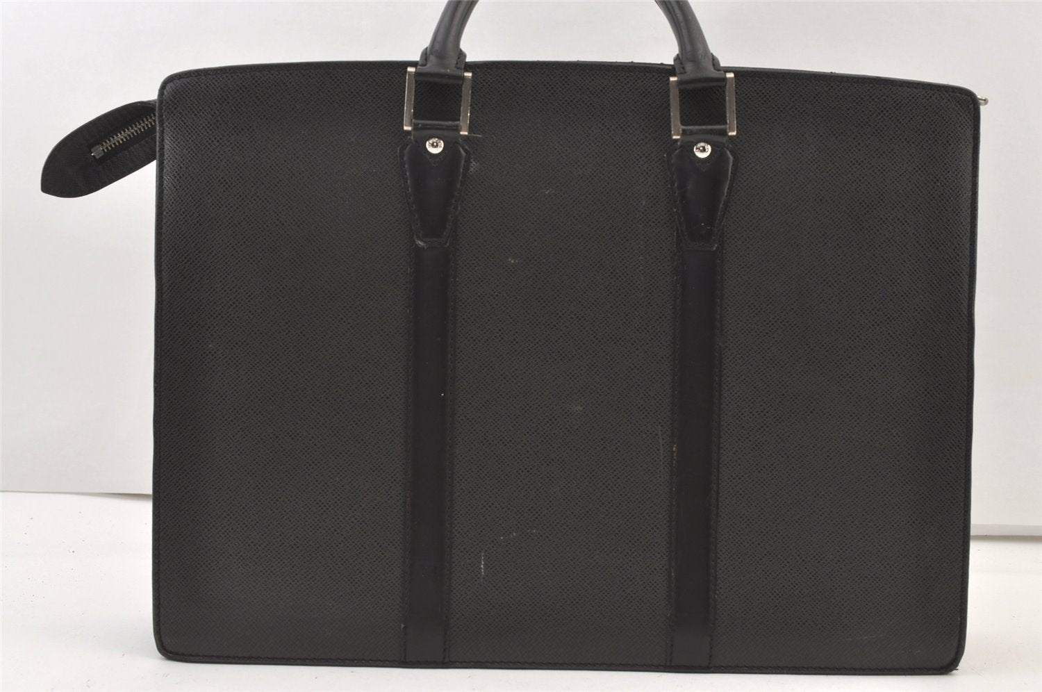 Auth Louis Vuitton Taiga Porte Documents Lozan 2Way Briefcase M30052 Black 0930K