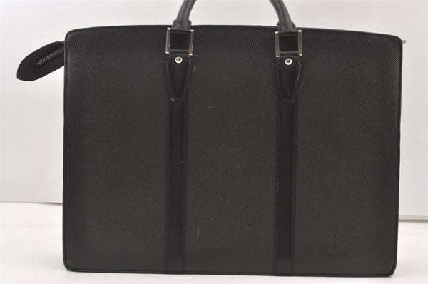 Auth Louis Vuitton Taiga Porte Documents Lozan 2Way Briefcase M30052 Black 0930K