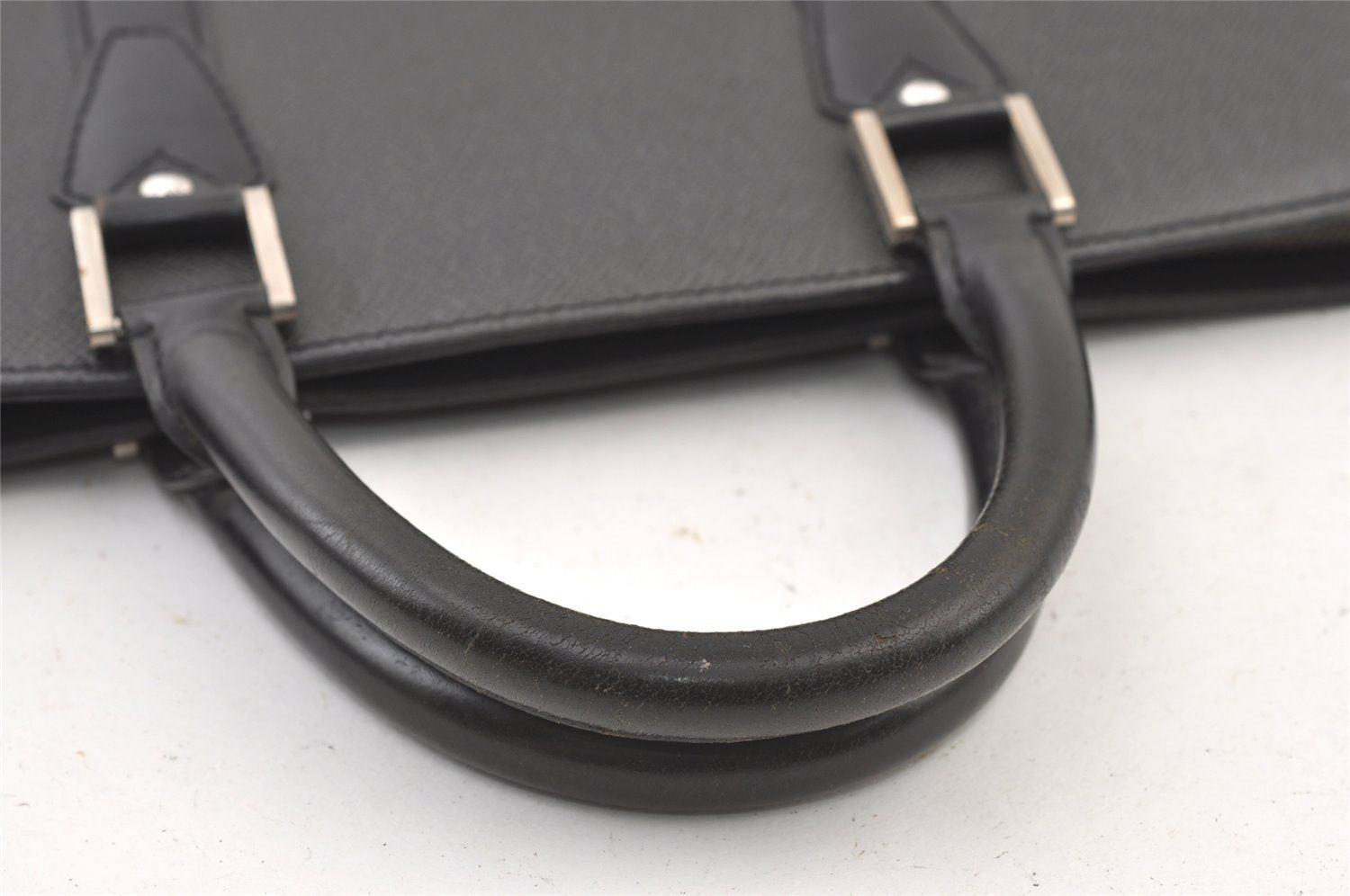 Auth Louis Vuitton Taiga Porte Documents Lozan 2Way Briefcase M30052 Black 0930K