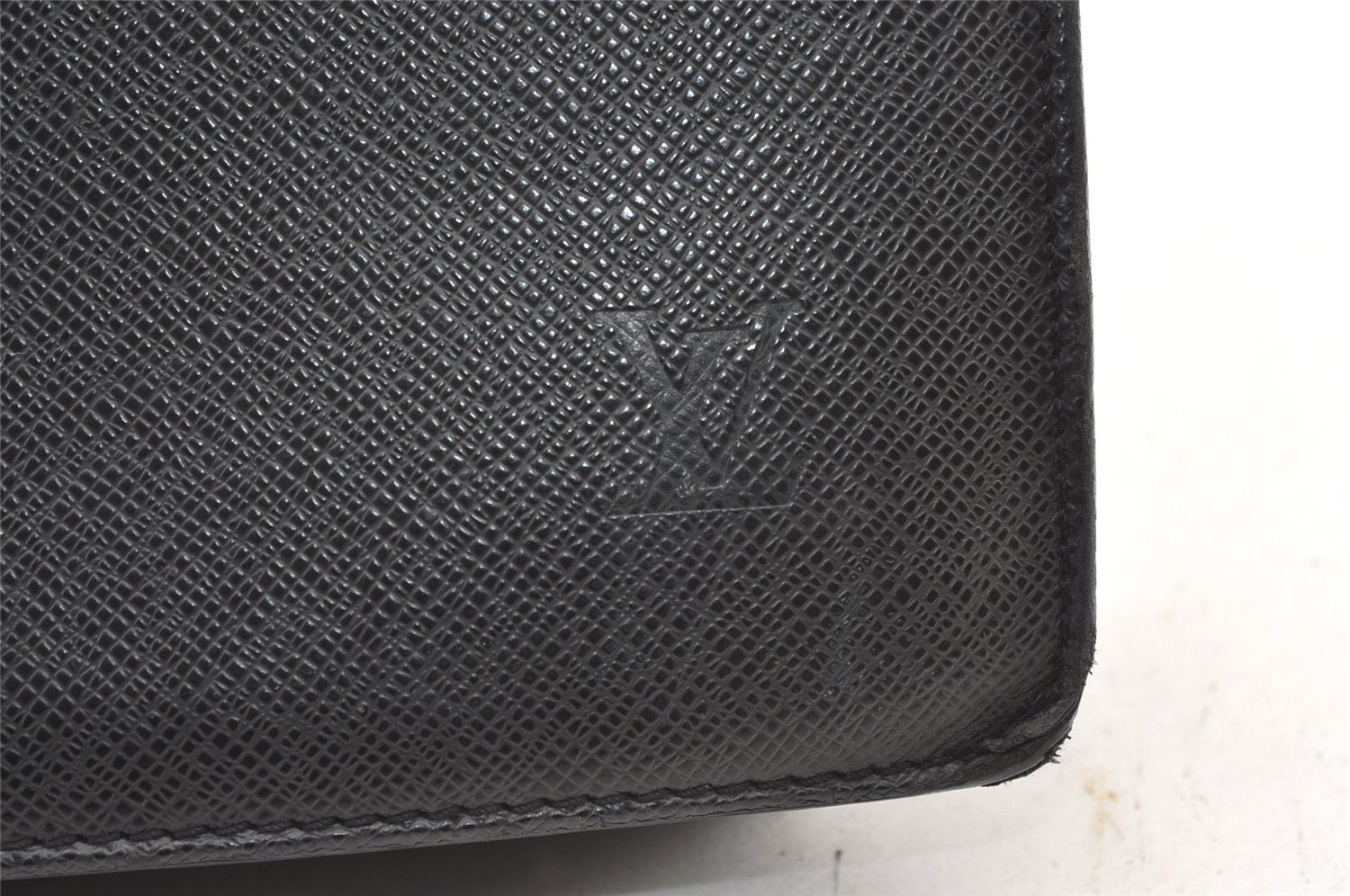 Auth Louis Vuitton Taiga Porte Documents Lozan 2Way Briefcase M30052 Black 0930K