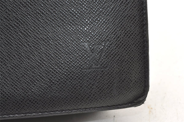 Auth Louis Vuitton Taiga Porte Documents Lozan 2Way Briefcase M30052 Black 0930K