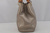 Authentic GUCCI Bamboo Shopper Small 2Way Hand Bag Leather 336032 Silver 0932J