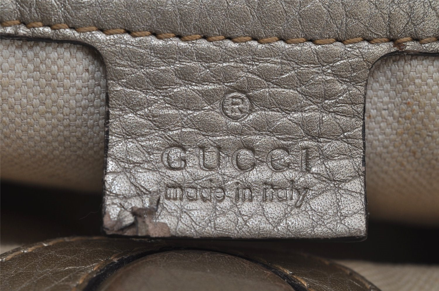 Authentic GUCCI Bamboo Shopper Small 2Way Hand Bag Leather 336032 Silver 0932J