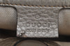 Authentic GUCCI Bamboo Shopper Small 2Way Hand Bag Leather 336032 Silver 0932J