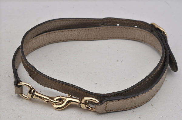 Authentic GUCCI Bamboo Shopper Small 2Way Hand Bag Leather 336032 Silver 0932J