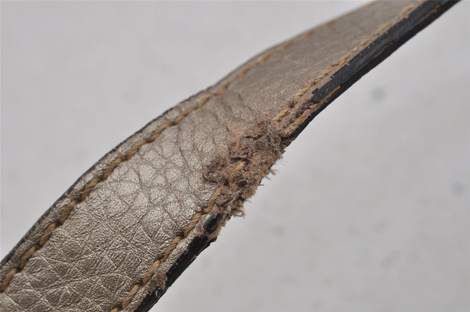 Authentic GUCCI Bamboo Shopper Small 2Way Hand Bag Leather 336032 Silver 0932J