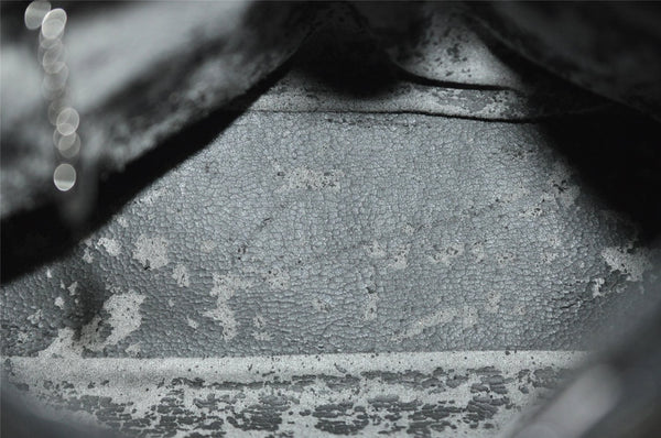 Authentic GUCCI Bamboo Shoulder Hand Bag Purse GG Suede 0013007 Black 0933I