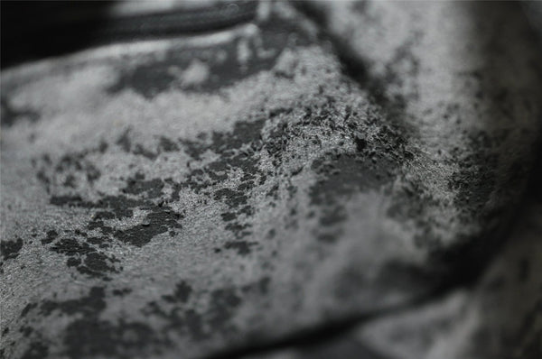 Authentic GUCCI Bamboo Shoulder Hand Bag Purse GG Suede 0013007 Black 0933I