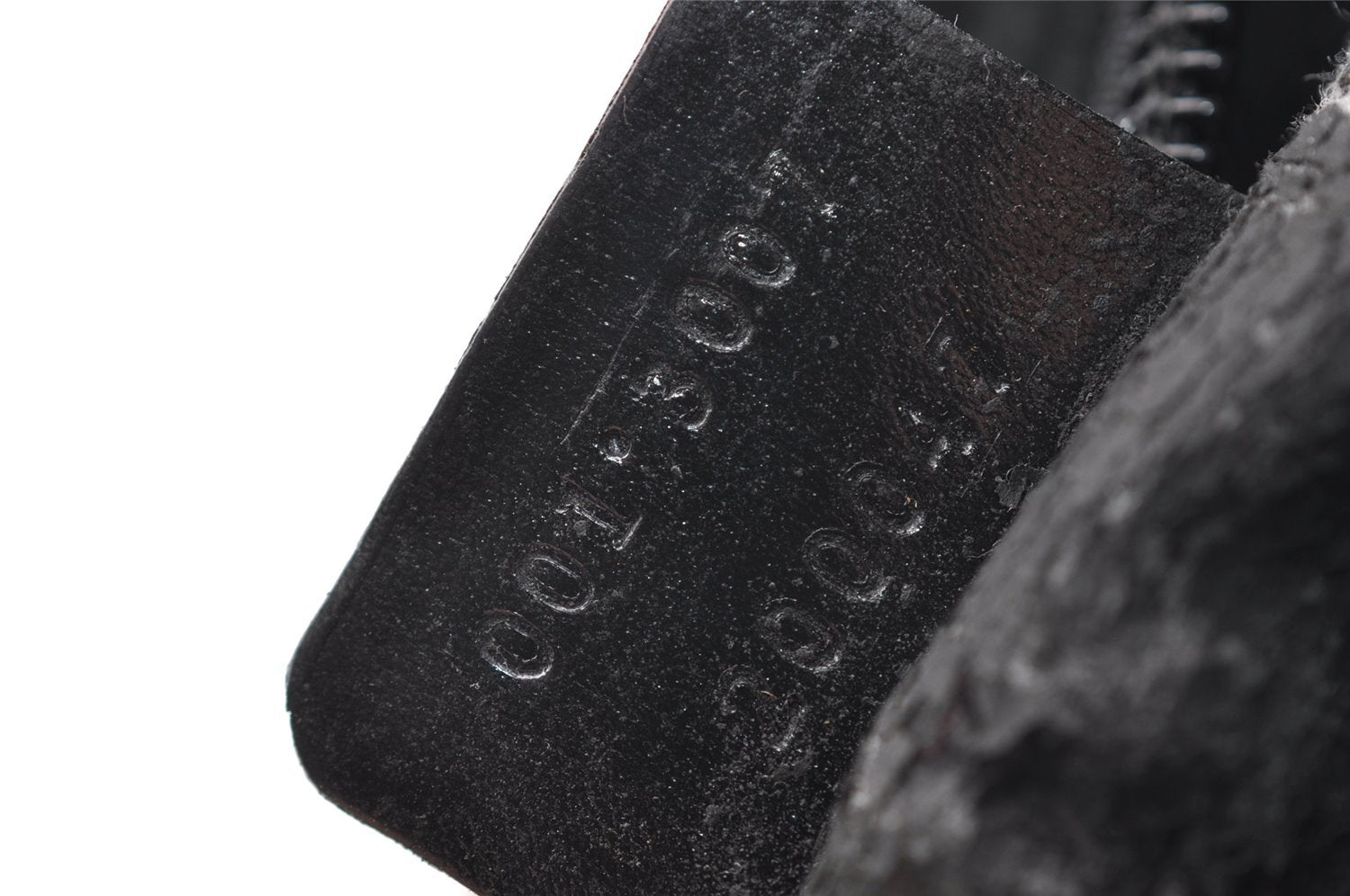 Authentic GUCCI Bamboo Shoulder Hand Bag Purse GG Suede 0013007 Black 0933I