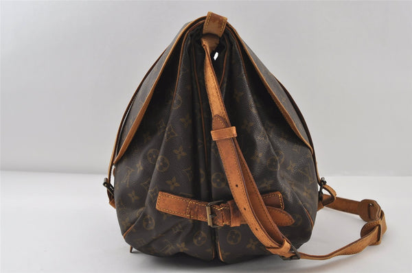 Authentic Louis Vuitton Monogram Saumur 43 Shoulder Cross Bag M42252 LV 0933J