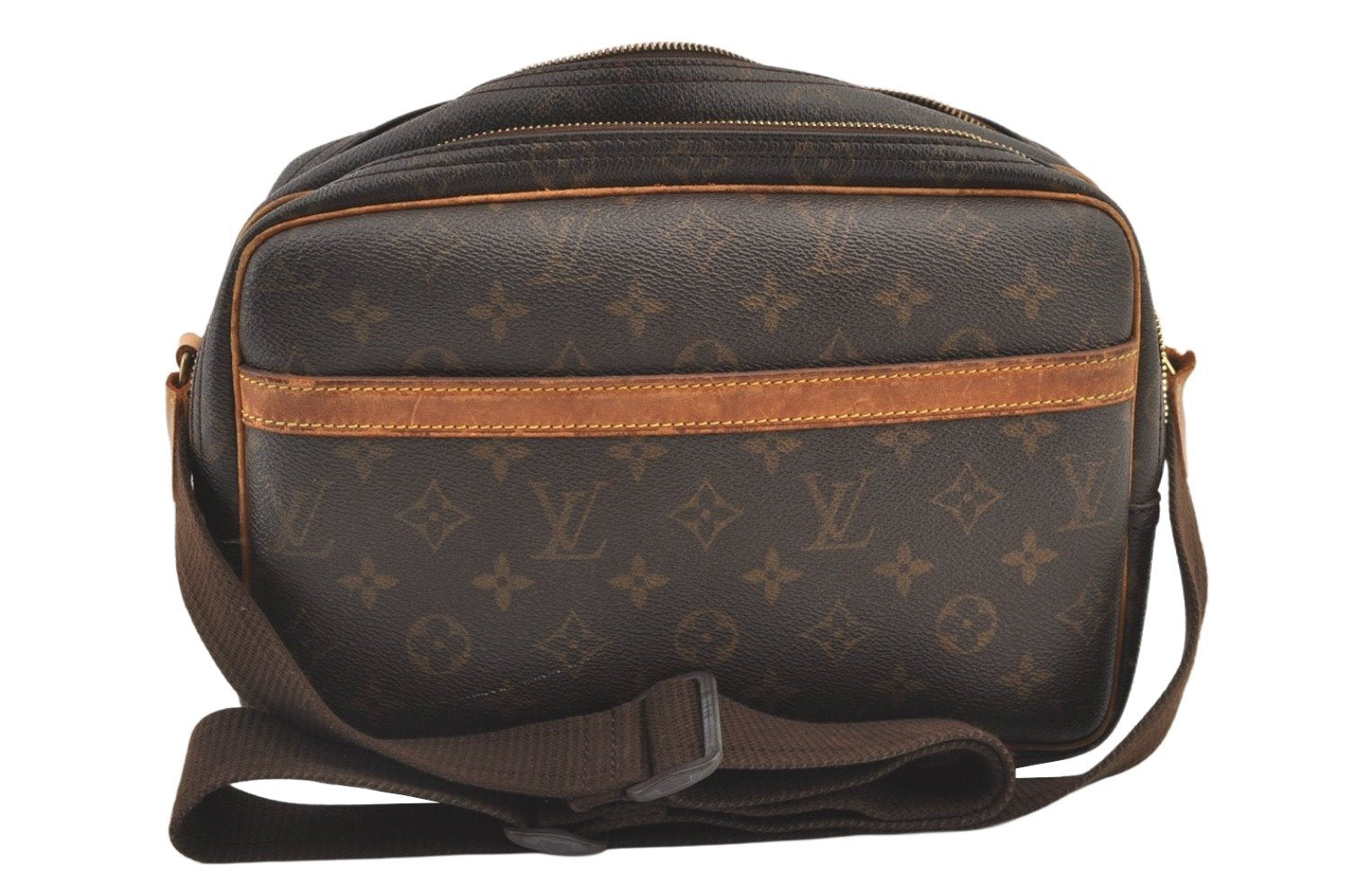 Auth Louis Vuitton Monogram Reporter PM Shoulder Cross Bag M45254 LV Junk 0933K