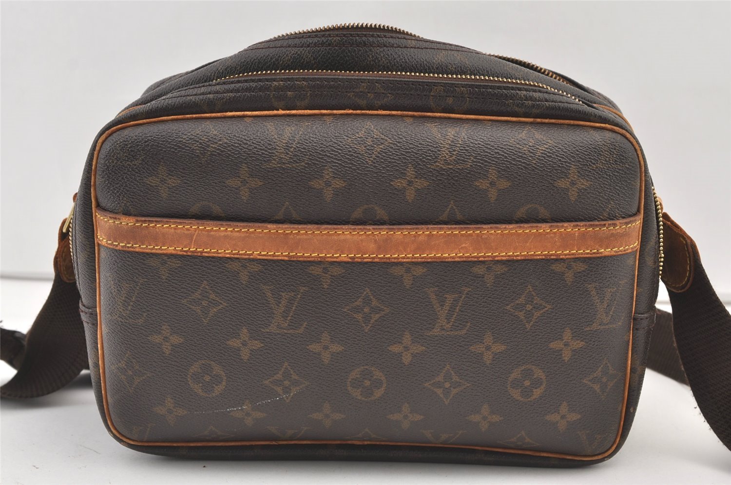 Auth Louis Vuitton Monogram Reporter PM Shoulder Cross Bag M45254 LV Junk 0933K
