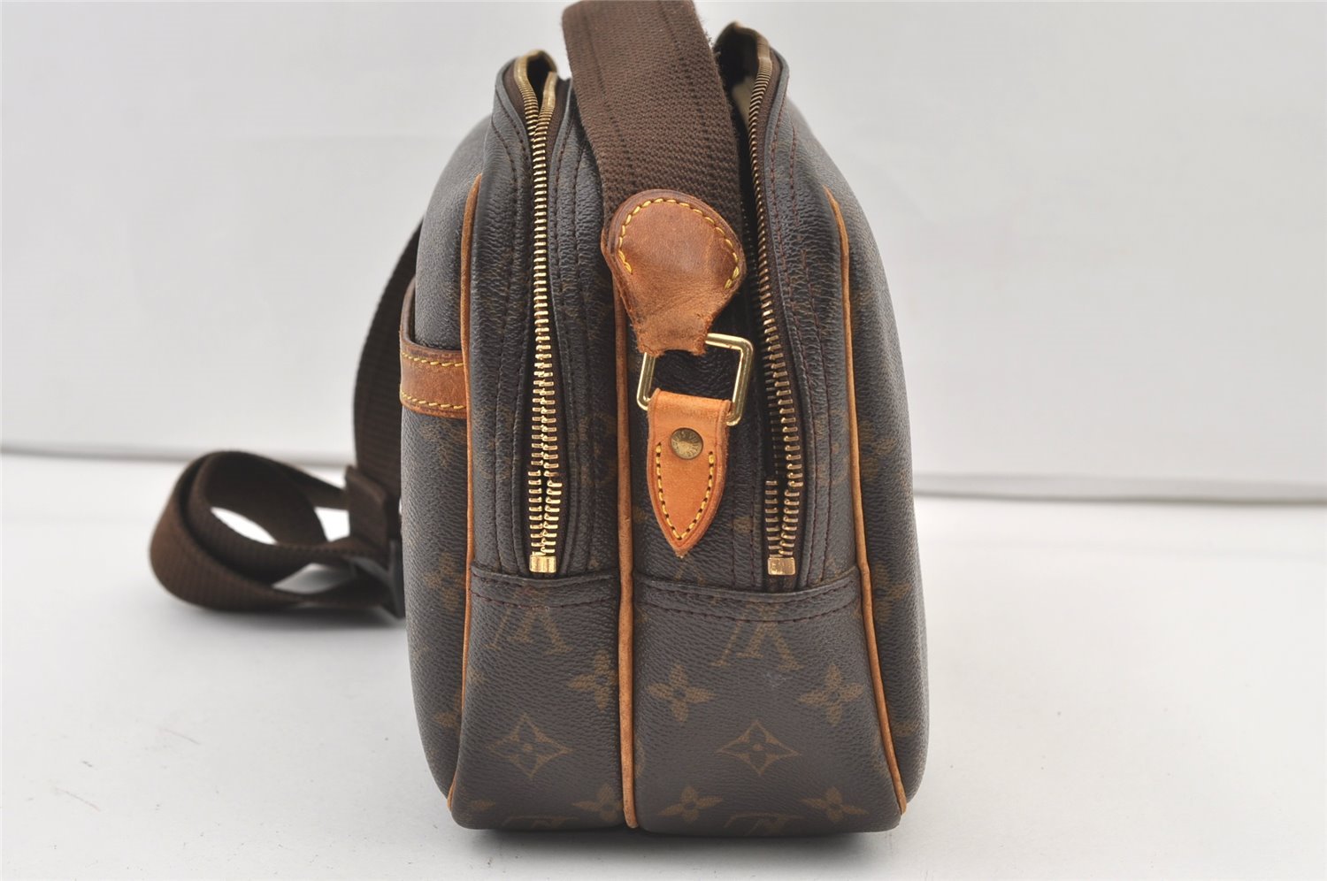 Auth Louis Vuitton Monogram Reporter PM Shoulder Cross Bag M45254 LV Junk 0933K