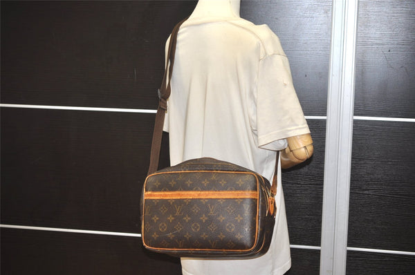 Auth Louis Vuitton Monogram Reporter PM Shoulder Cross Bag M45254 LV Junk 0933K