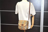 Authentic Burberrys Nova Check Shoulder Cross Body Bag PVC Leather Beige 0934I