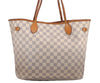 Authentic Louis Vuitton Damier Azur Neverfull MM Tote Bag N51107 LV 0934J