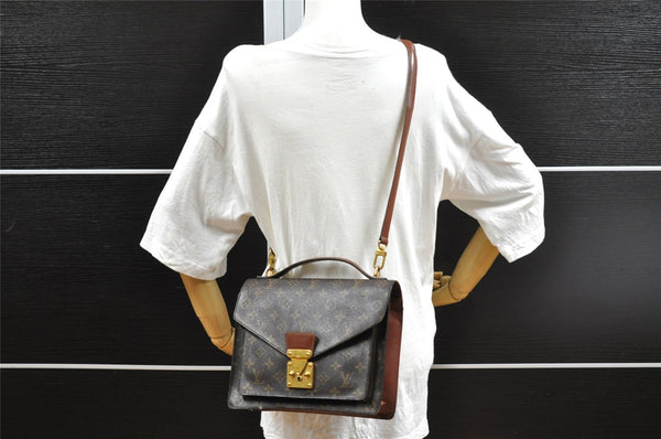 Authentic Louis Vuitton Monogram Monceau 2Way Shoulder Hand Bag M51185 LV 0936I