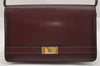 Authentic Christian Dior Vintage Shoulder Hand Bag Leather Bordeaux Junk 0936J