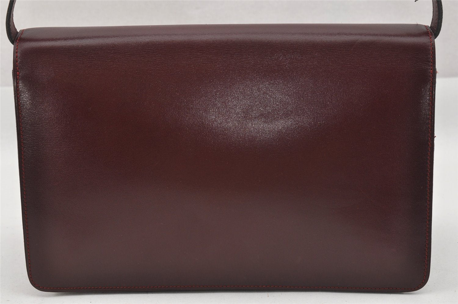 Authentic Christian Dior Vintage Shoulder Hand Bag Leather Bordeaux Junk 0936J