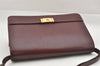 Authentic Christian Dior Vintage Shoulder Hand Bag Leather Bordeaux Junk 0936J