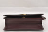 Authentic Christian Dior Vintage Shoulder Hand Bag Leather Bordeaux Junk 0936J