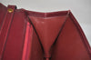 Authentic Christian Dior Vintage Shoulder Hand Bag Leather Bordeaux Junk 0936J