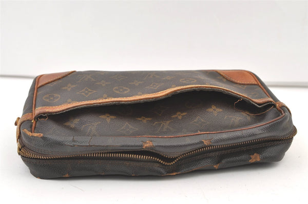 Authentic Louis Vuitton Monogram Compiegne 28 Clutch Hand Bag M51845 Junk 0937K