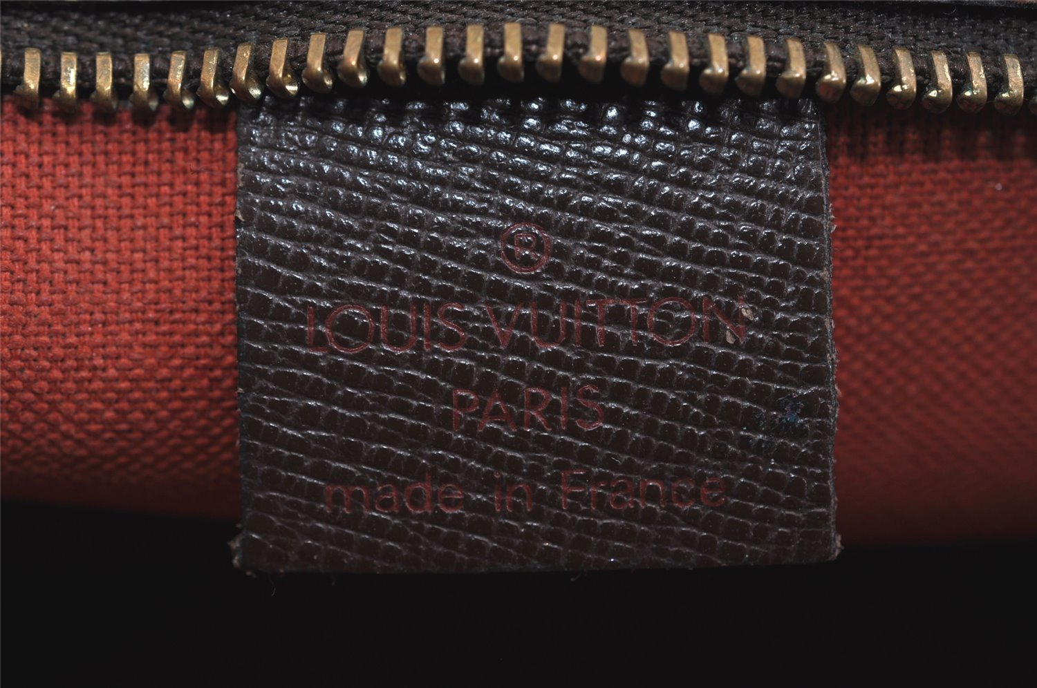 Authentic Louis Vuitton Damier Trousse Makeup Hand Bag Pouch N51982 LV 0939I