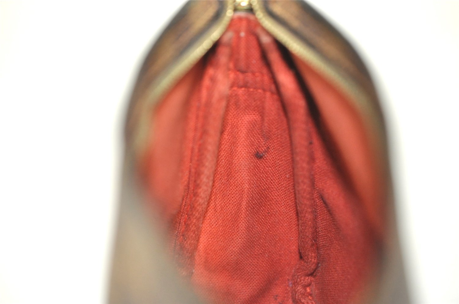 Authentic Louis Vuitton Damier Trousse Makeup Hand Bag Pouch N51982 LV 0939I