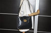 Authentic GUCCI Vintage Shoulder Bag Purse Leather Navy 0939J
