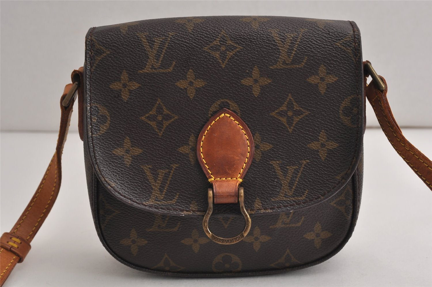 Authentic Louis Vuitton Monogram Saint Cloud PM M51244 Shoulder Cross Bag 0942K