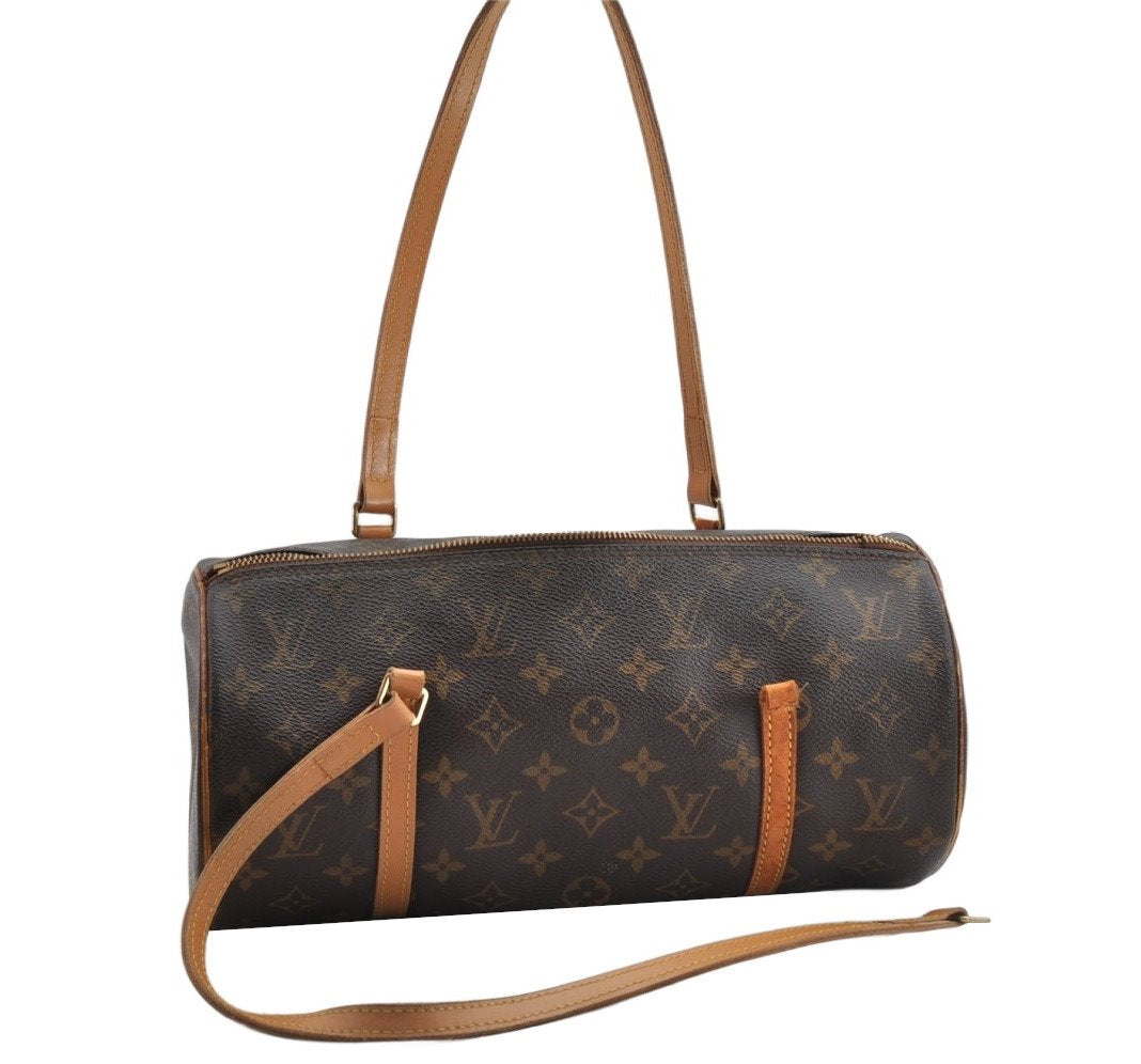 Authentic Louis Vuitton Monogram Papillon 30 Hand Bag M51385 LV Junk 0943K