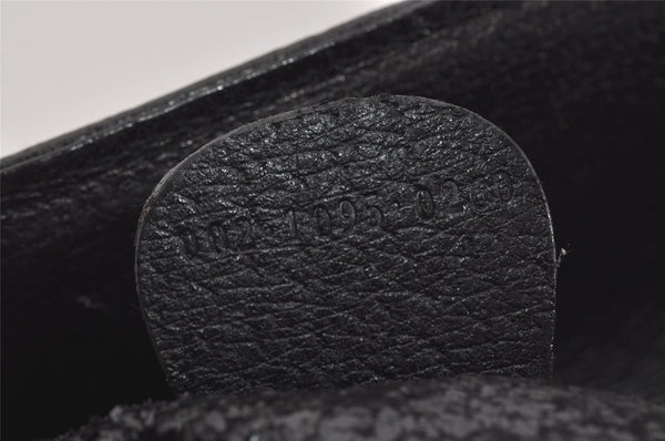 Authentic GUCCI Vintage Bamboo Hand Bag Leather Black Junk 0944I