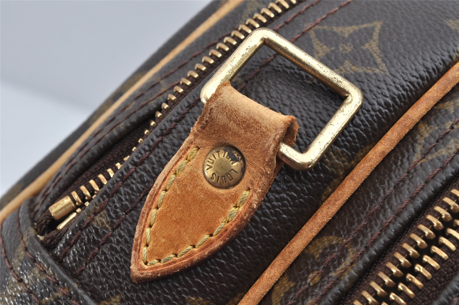 Auth Louis Vuitton Monogram Reporter PM Shoulder Cross Bag M45254 LV Junk 0944K